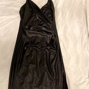 Faux leather dress